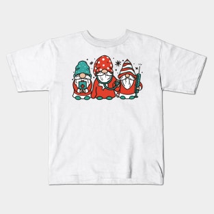 Healing Holiday Christmas Nurse Gnomes Kids T-Shirt